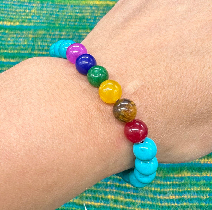 Braccialetto tibetano con 7 chakra