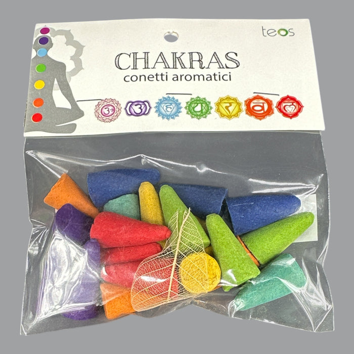Incensi coni con colore della chakra
