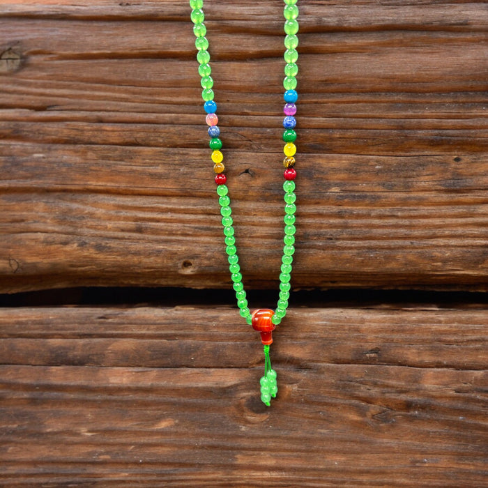 Mala108 grani con giada e  7 Chakra