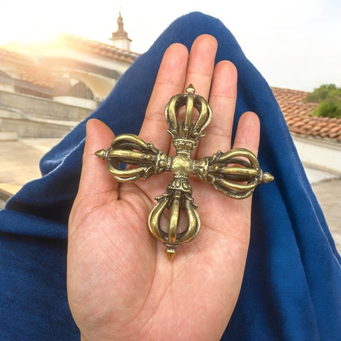 Doppio vajra in bronzo