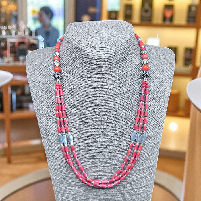 Collana con corallo di bamboo