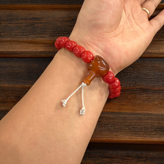 Braccialetto con corallo di bamboo