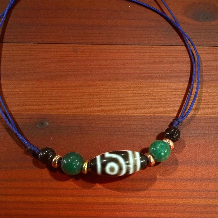 Dzi tibetano con 2 occhi