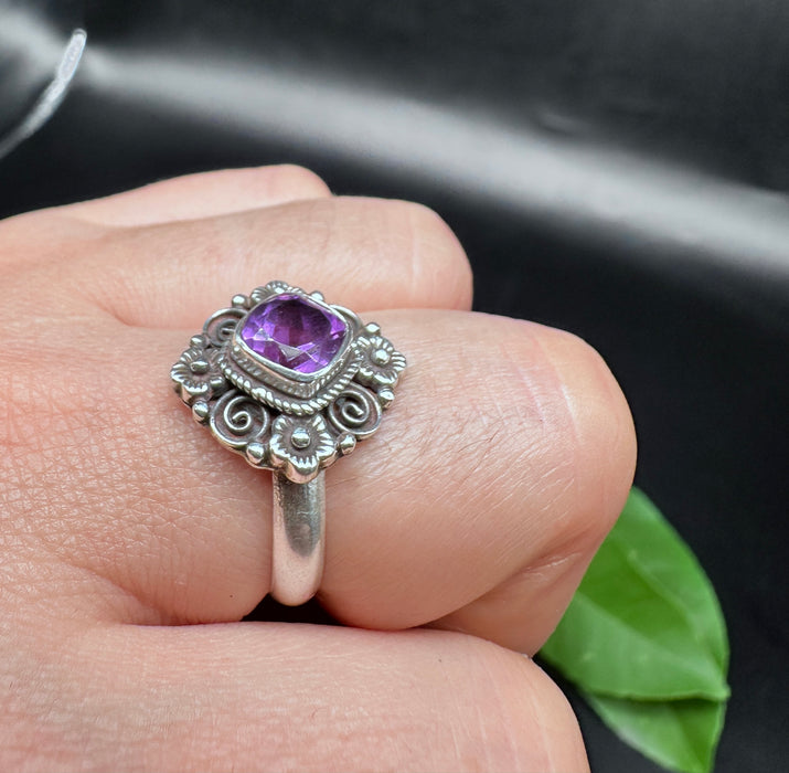 Tibetan Ring with Amethyst