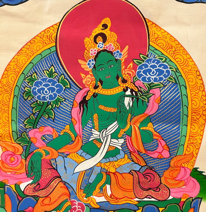 Thanka con Tara verde