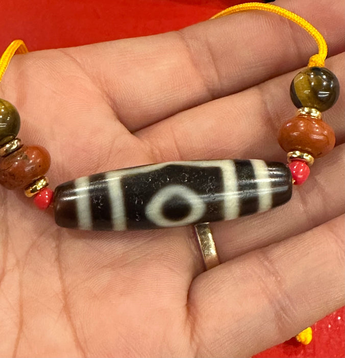 Dzi tibetano con 3 occhi (originale da Tibet)