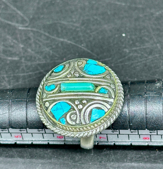 Anello tibetano con turchese