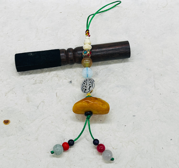 Portachiavi Tibetano con Albero della Vita e Vaso della Fortuna