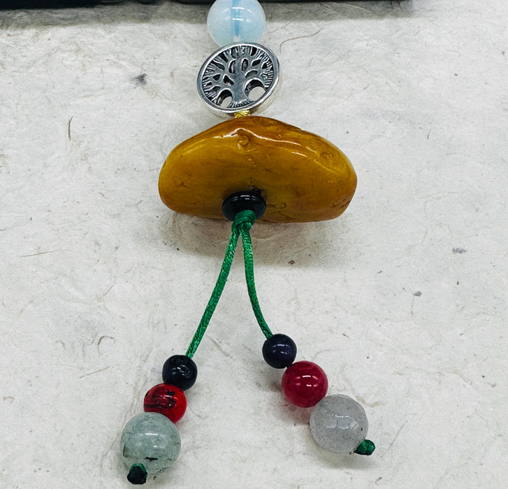 Portachiavi Tibetano con Albero della Vita e Vaso della Fortuna