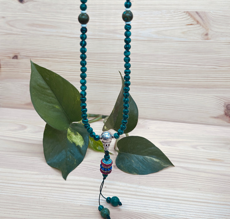 Mala 108grani a malachite verde
