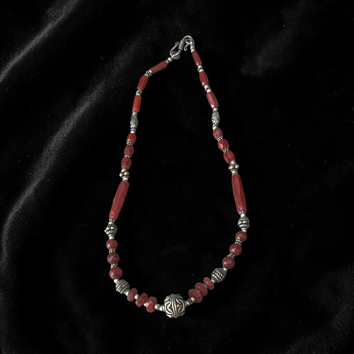 Collana tibetana con corniola