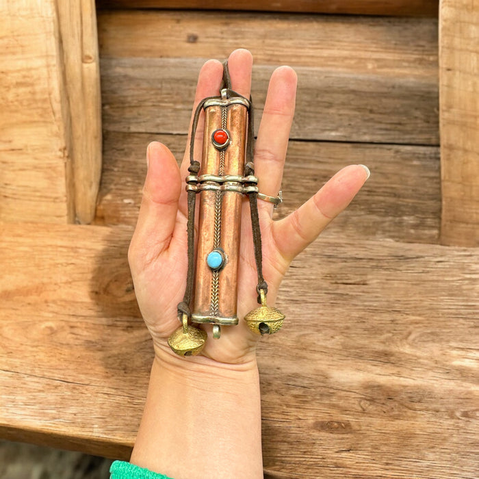 Porta aghi tibetano  stile antica con Rame