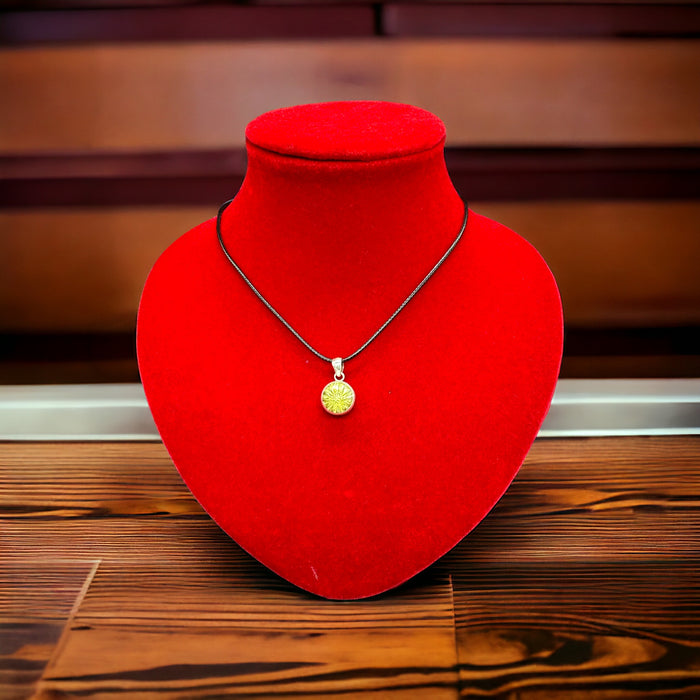 Ciondolo peridoto con argento