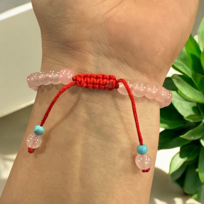 Braccialetto con quarzo rossa e albero di vita