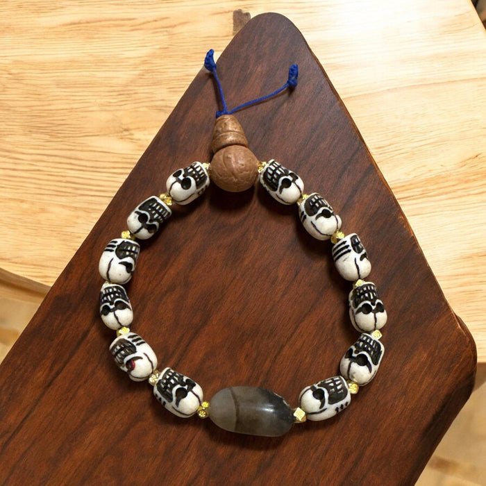 Braccialetto con teschi grande