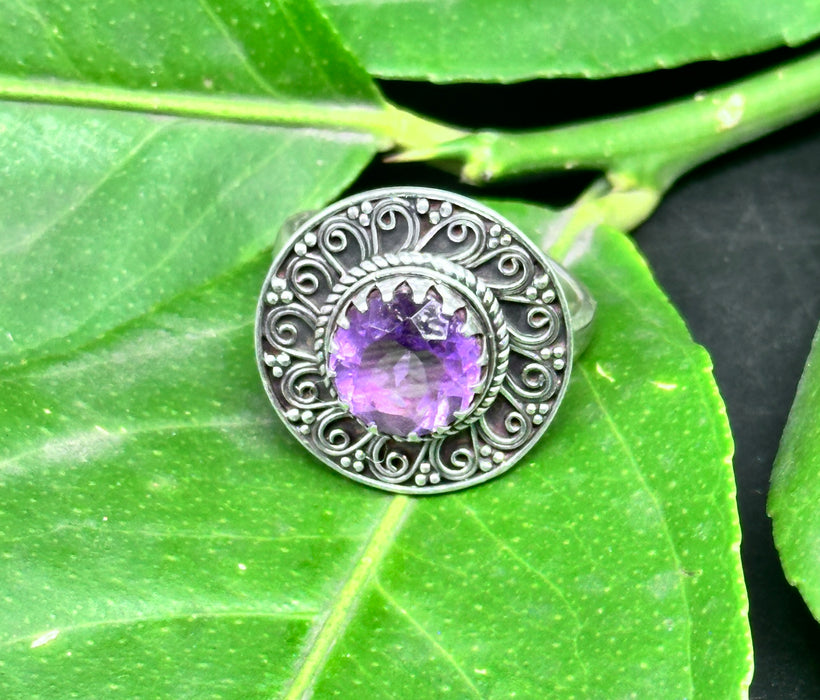 Anello Tibetano con Ametista