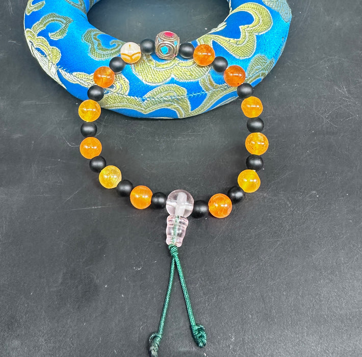 Bracciale con onice e  pietra di dragone