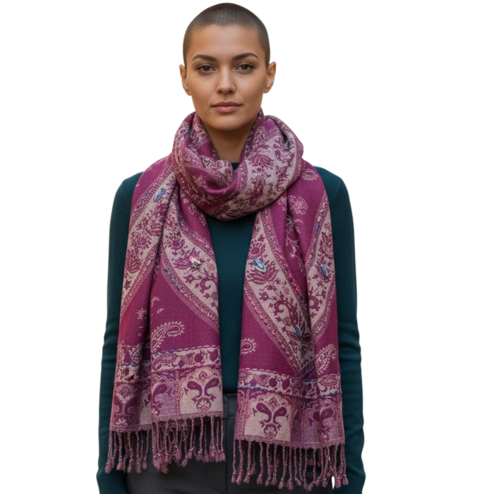 Sciarpa di Lana ricamata