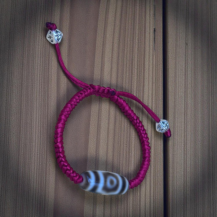 Bracciale Dzi Tibetano con 3 occhi