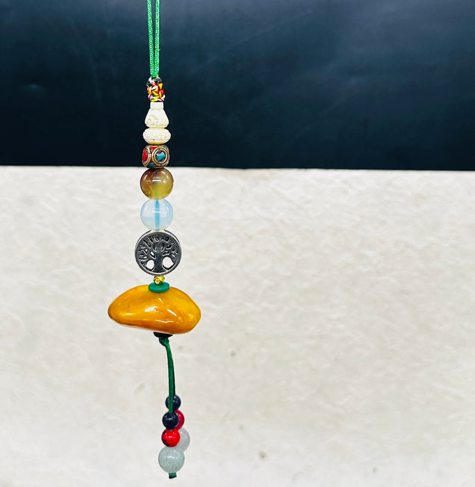 Portachiavi Tibetano con Albero della Vita e Vaso della Fortuna