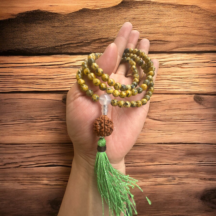 Mala 108 grani con tormalina verde