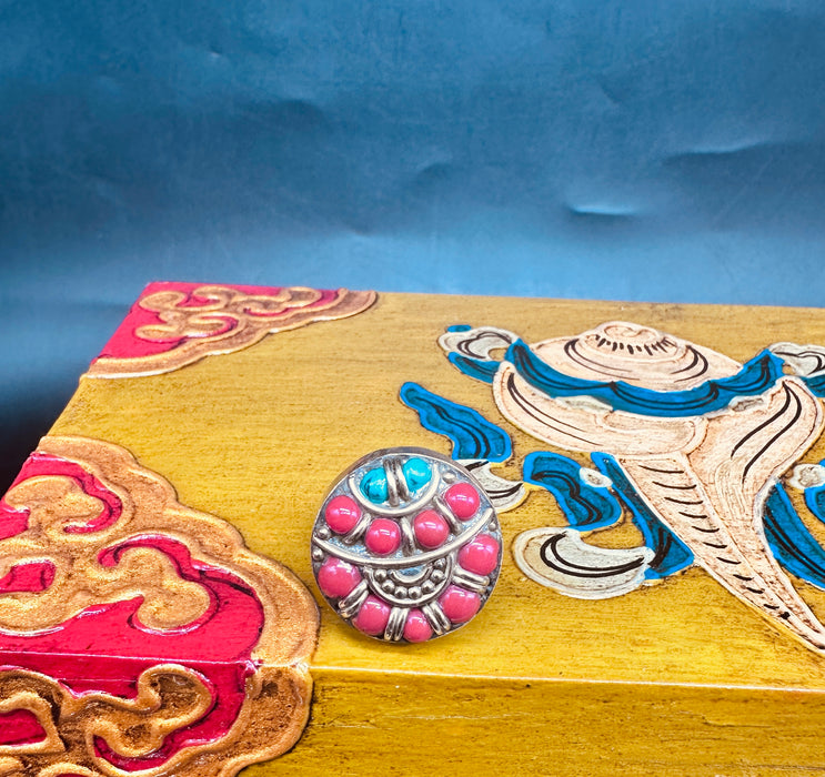 Anello tibetano con vari Pietri