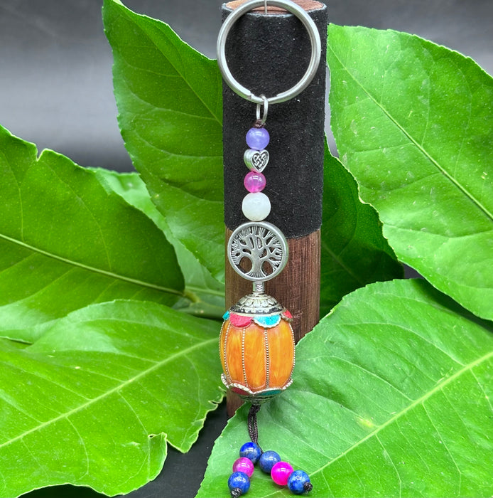Porta chiavi tibetano con albero di vita