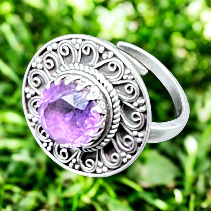 Anello Tibetano con Ametista