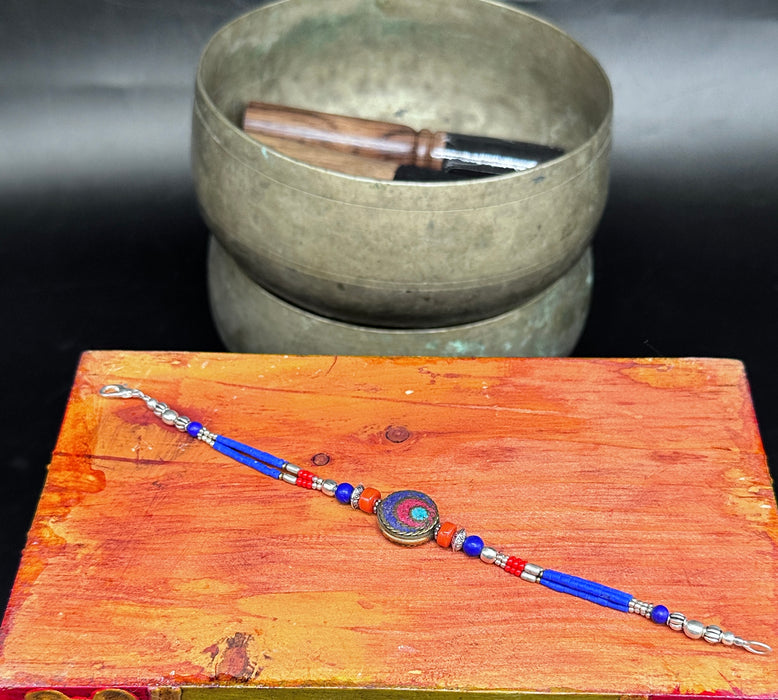 Bracciale tibetano con vari Pietri