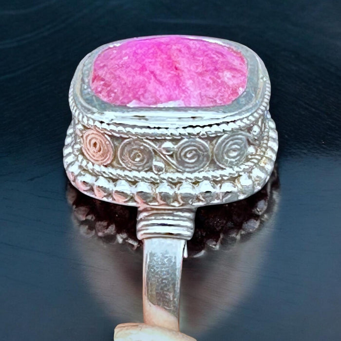 Tibetan Ring with Root Ruby Stone