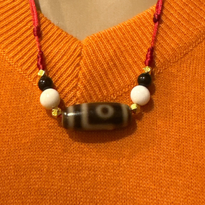 DZI tibetano a 2 Occhi