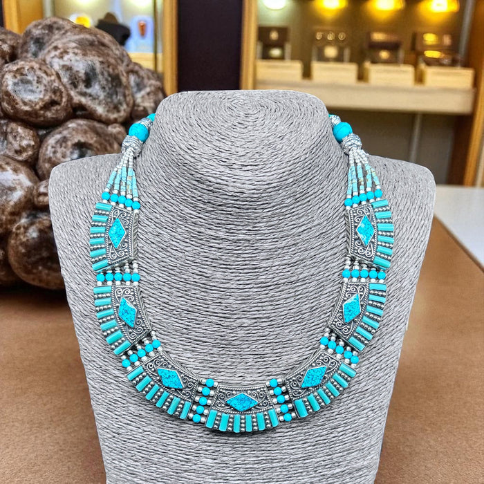 Collana tibetana con turchese