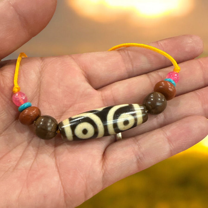 Dzi tibetano con 3 occhi