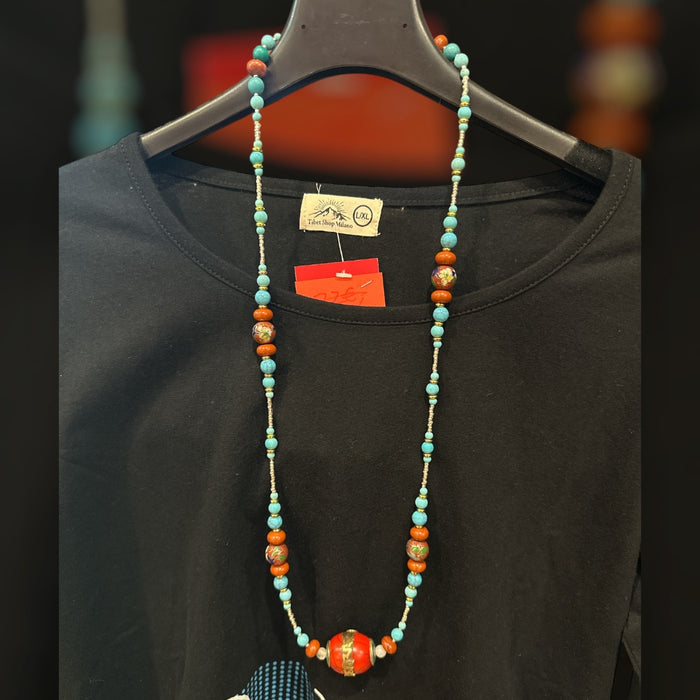 Collana tibetana con Pietri e preghiere