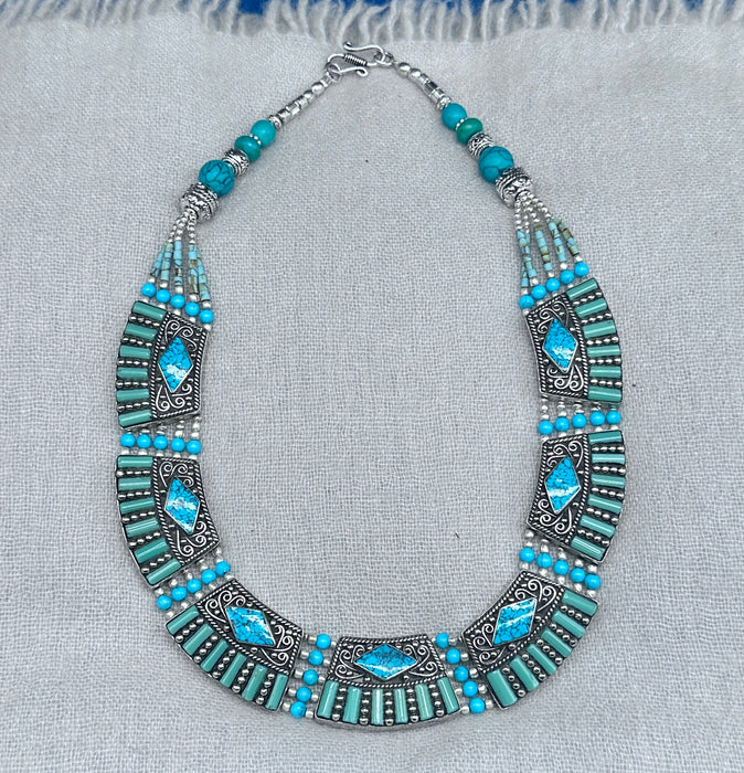 Collana tibetana con turchese