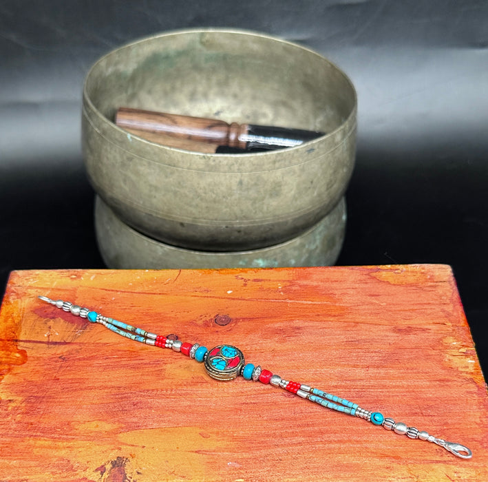 Bracciale tibetano con vari Pietri