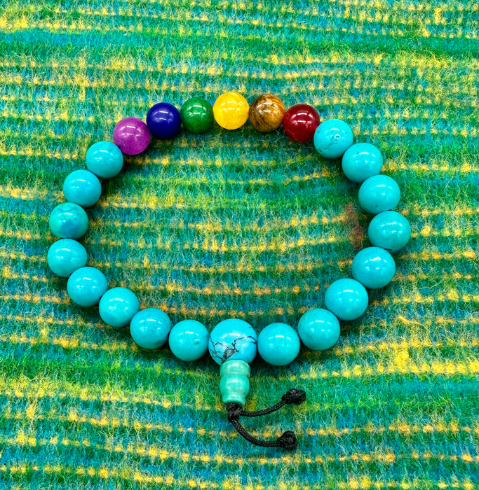 Braccialetto tibetano con 7 chakra