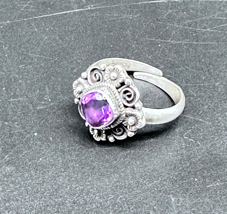 Tibetan Ring with Amethyst