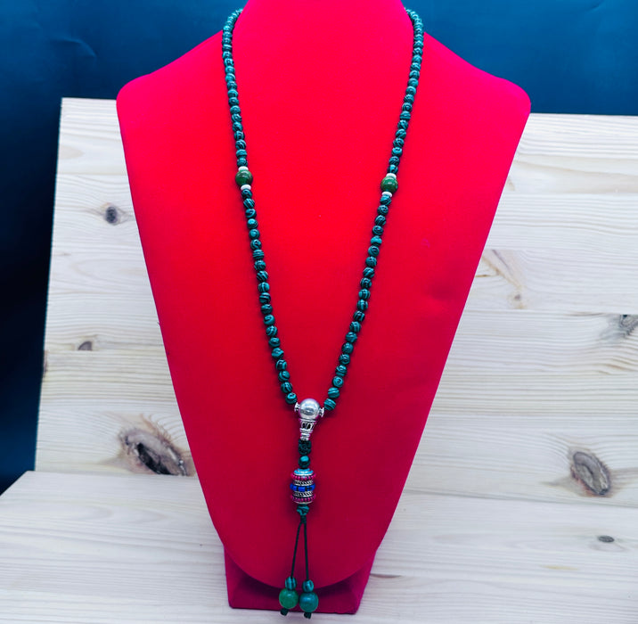 Mala 108grani a malachite verde