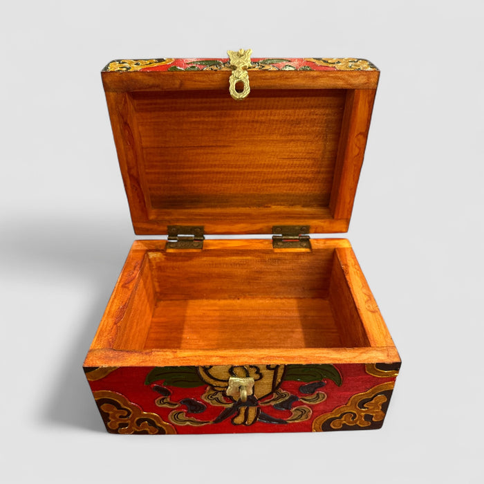 Scatola di legno a fiori di lotto