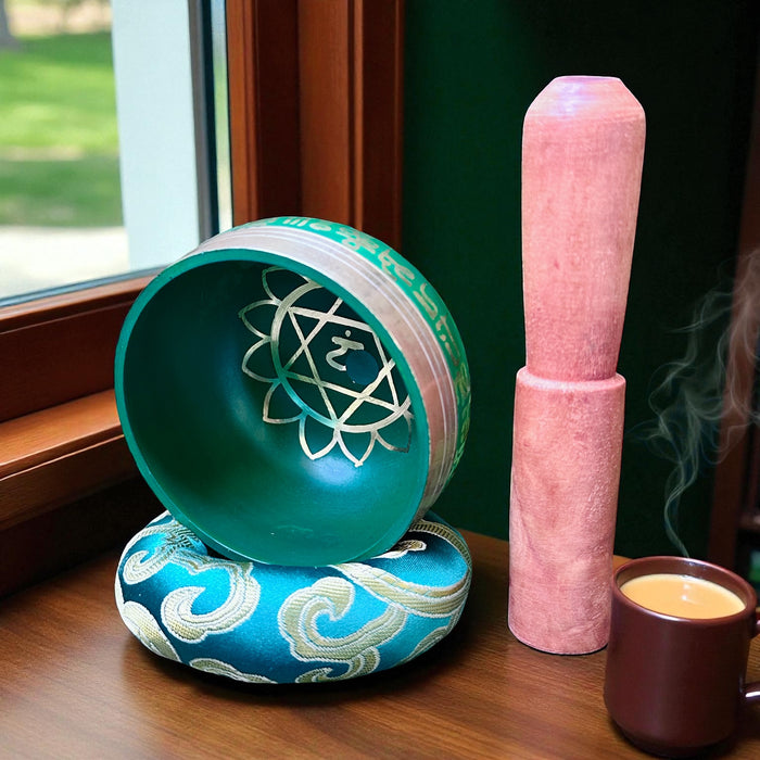 Campana tibetana con  4th chakra della cuore nota sol#5 799hz