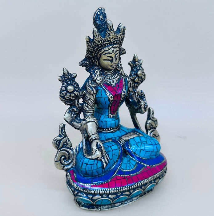 Tara bianca con turchese