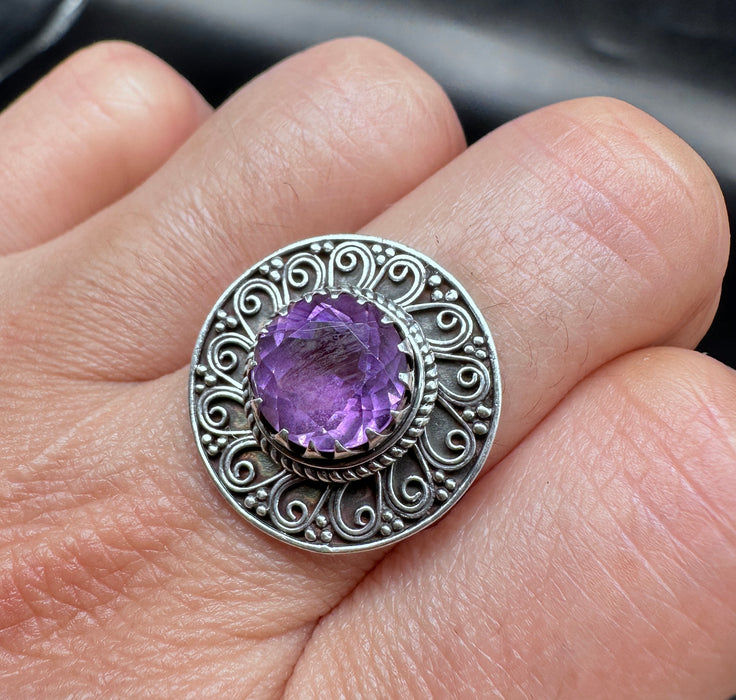 Anello Tibetano con Ametista