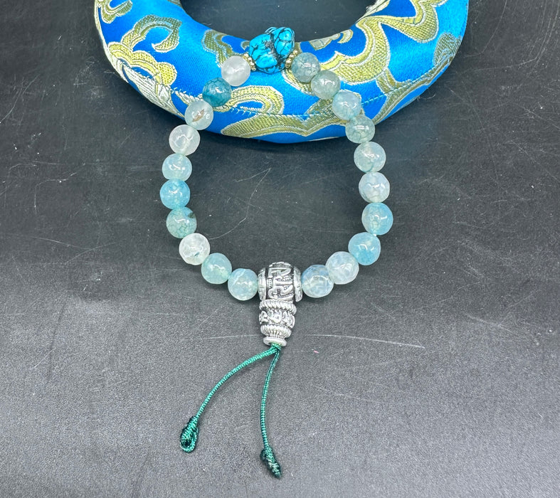 Braccialetto con dyed Agata e turchese