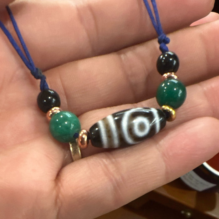 Dzi tibetano con 2 occhi