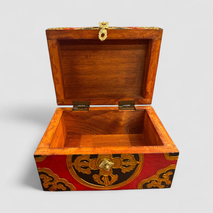 Scatola di legno a doppio vajra