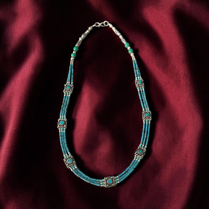 Collana tibetana a Giracolla con turchese