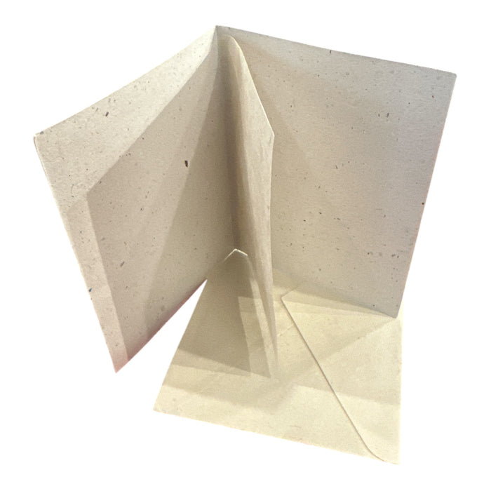 Biglietto da auguri con Om e foglia di bodhi