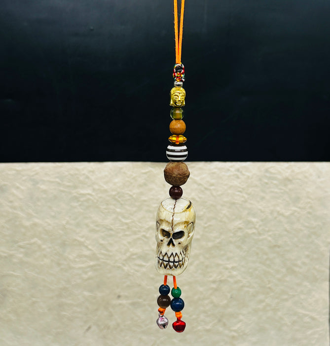 Portachiavi Tibetano con Pietre, Semi di Bodhichitta e Campanellini