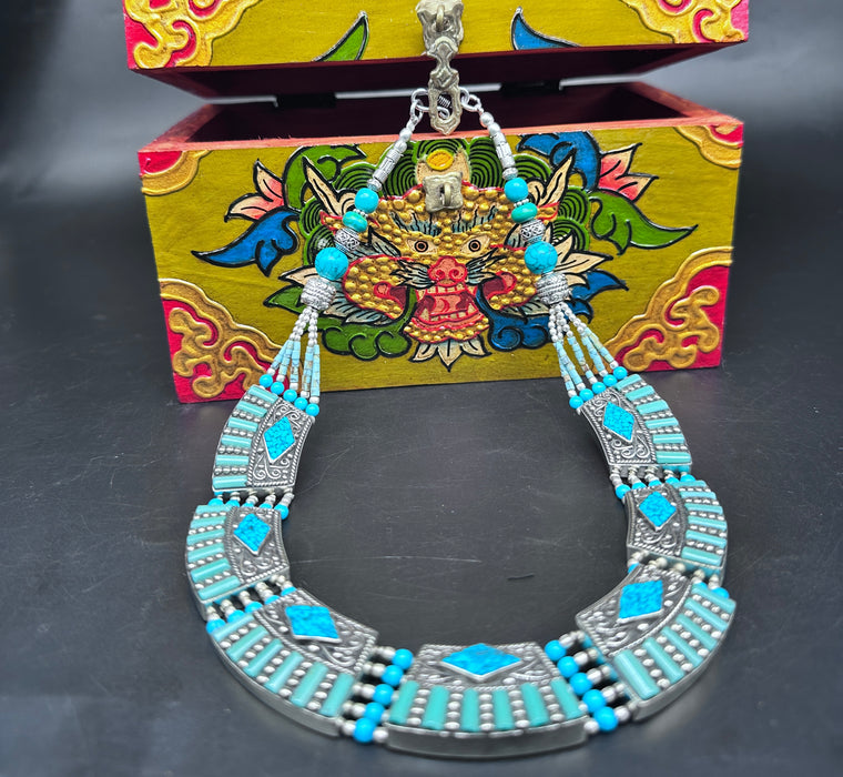 Collana tibetana con turchese